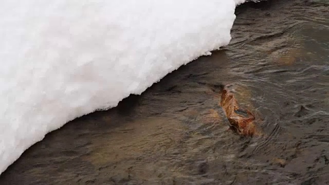 冬天的河和雪。视频下载