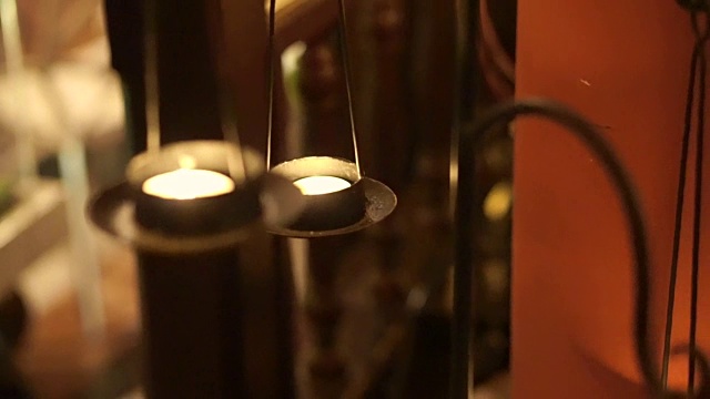 蜡烛吊灯装饰东方风格的视频视频素材