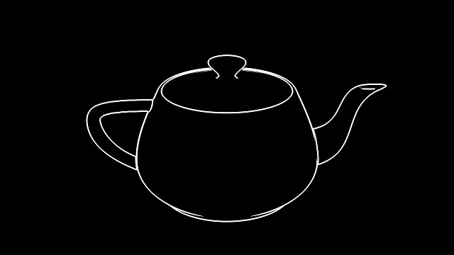 旋转茶壶插图循环。视频下载