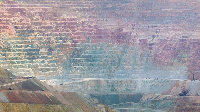 美国新墨西哥州露天金属矿山视频下载