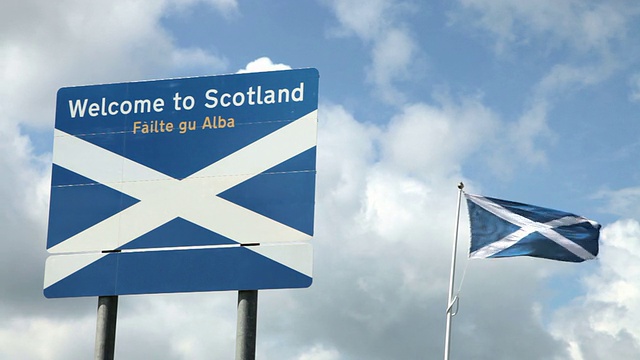 苏格兰边境的欢迎标志视频下载