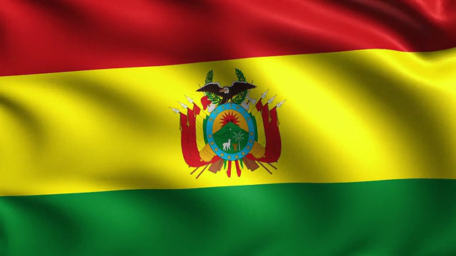 玻利维亚国旗(循环)视频素材