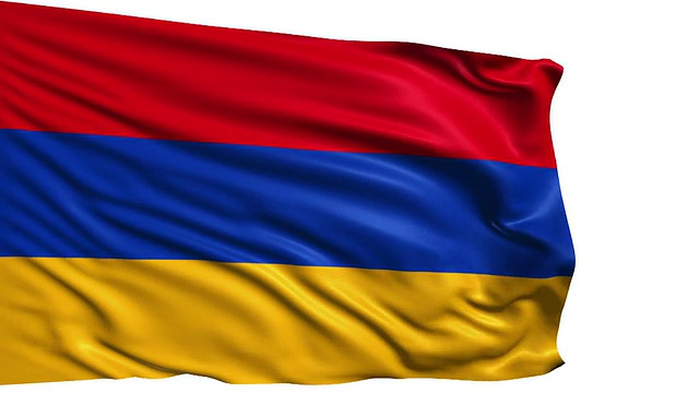 亚美尼亚国旗(环)视频素材