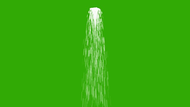 水流动在一条小溪和循环在一个绿色屏幕背景视频素材