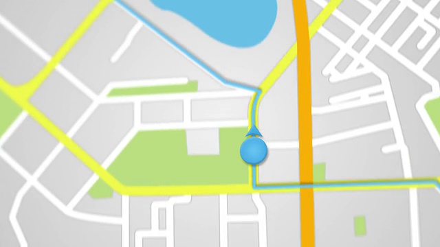 城市地图GPS导航无缝环路视频素材