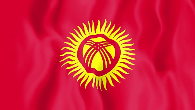 吉尔吉斯斯坦的动画旗帜视频下载