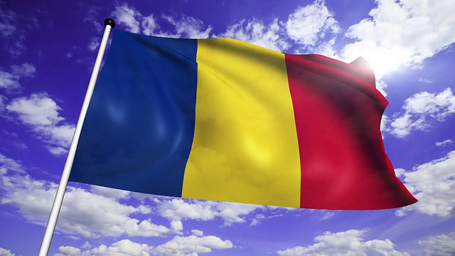 罗马尼亚国旗视频素材