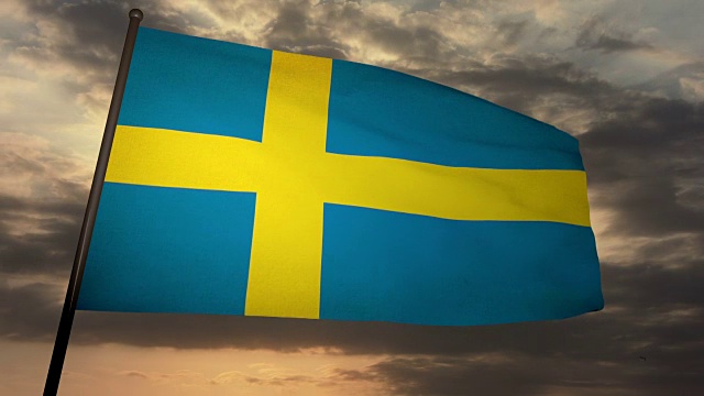 瑞典的国旗视频下载