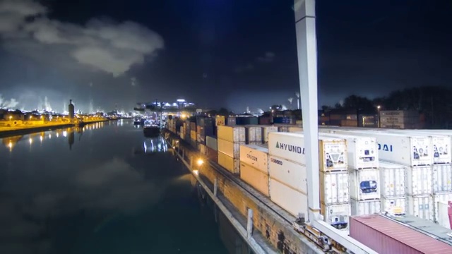 对港口，港口，后勤的延时拍摄视频素材