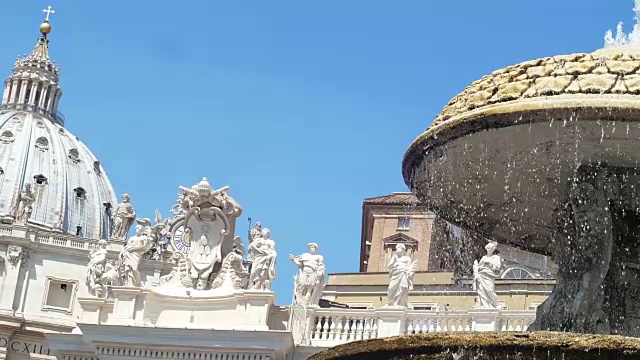 圣彼得大教堂的圆顶视频素材