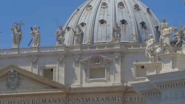圣彼得大教堂，圣彼得广场，梵蒂冈城。视频素材