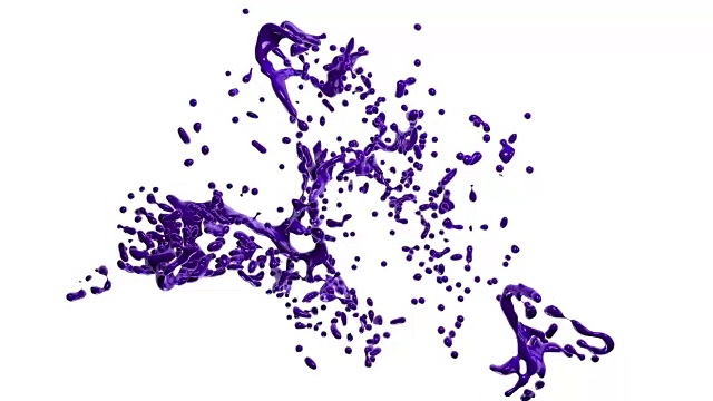 紫色流体在镜头前飞行，包括alpha通道视频素材