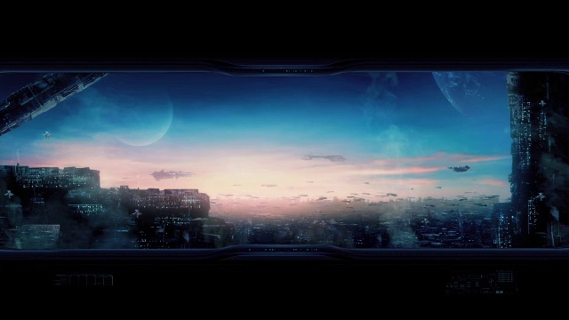 未来的城市有会飞的汽车和宇宙飞船视频下载