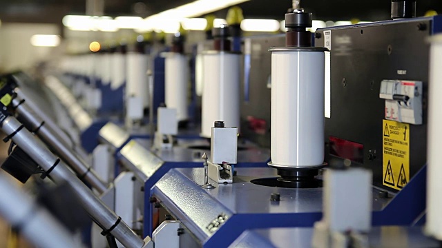 纺织工业机械设备视频素材