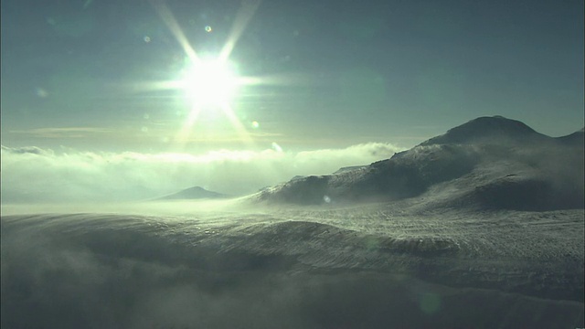 北海道大雪山火山群的冬季视频素材