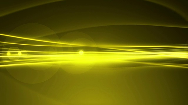 4k黄色条纹光抽象动画背景无缝循环。视频素材