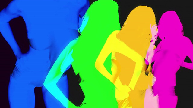 性感的迪斯科影子舞者视频素材