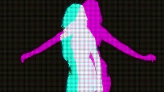 性感的迪斯科影子舞者视频素材