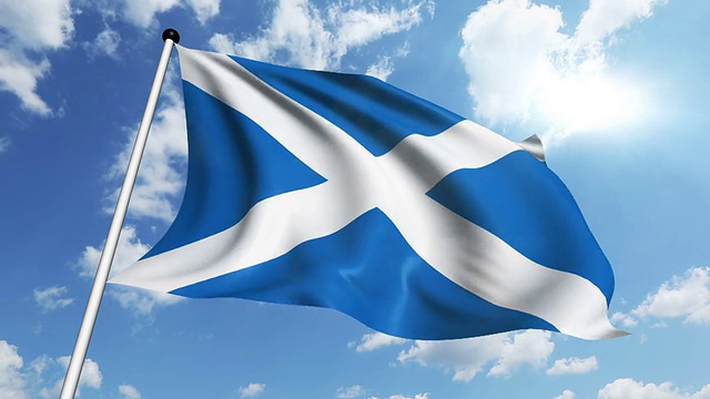 苏格兰国旗视频素材