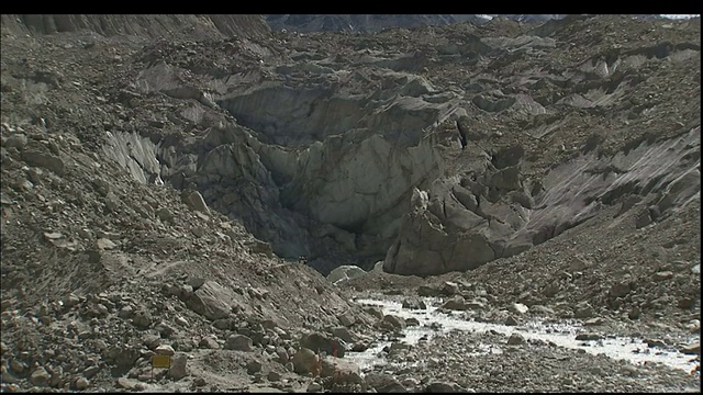 倾斜下喜马拉雅山脉的山溪，印度视频素材