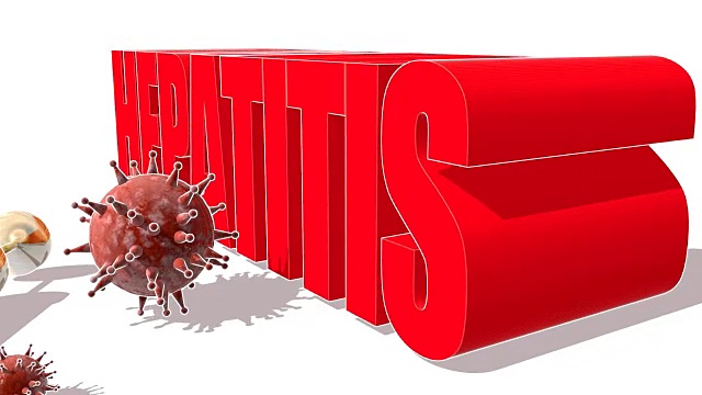 红肝炎字、病毒模型及注射器视频下载