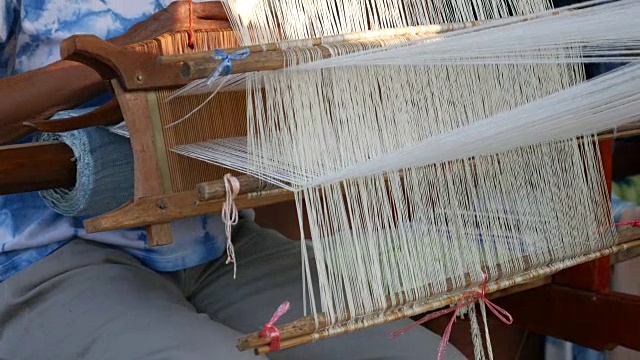 泰国传统编织工艺视频素材