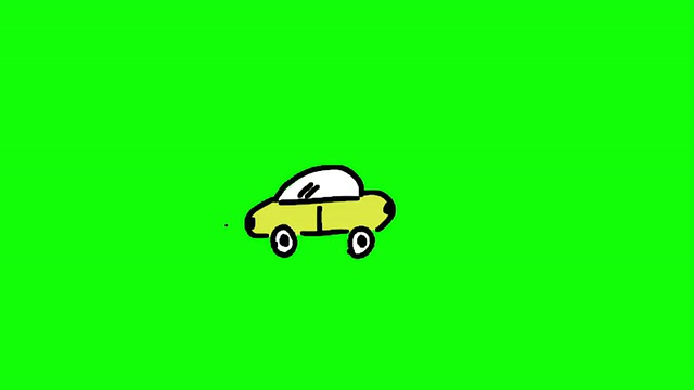 色彩缤纷的汽车动画视频素材