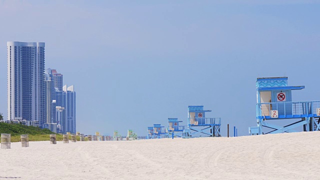 夏季光炎热的一天迈阿密海滩全景佛罗里达美国视频下载