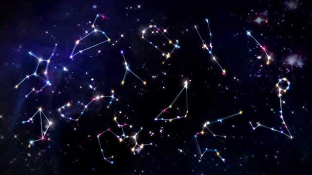 十二星座星座星星空间天空视频下载