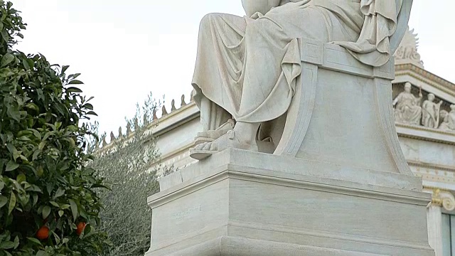 哲学家苏格拉底雕像视频素材