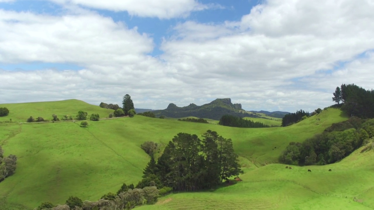 新西兰,飞,山,天线视频素材