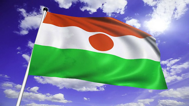 尼日尔旗(环)视频素材