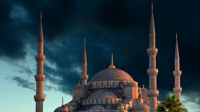 伊斯坦布尔-蓝色清真寺，土耳其视频素材