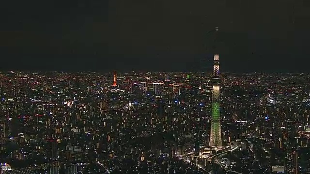 空中的东京夜景视频下载