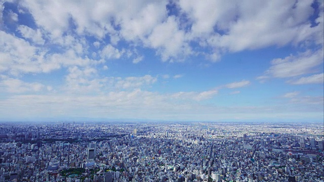 4K东京塔空中延时天际线-城市全景-电影24fps视频下载