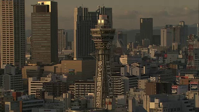 日本大阪的夜景视频下载