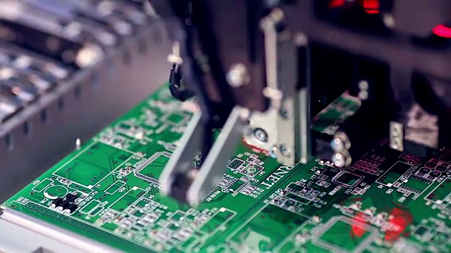 自动电路板机生产印刷电子电路板视频素材