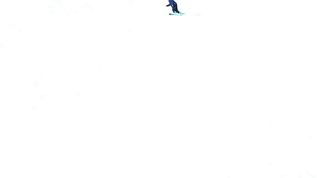 滑雪板上的纯白斜坡视频素材