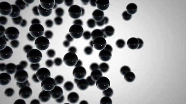 黑色光泽玻璃球视频素材