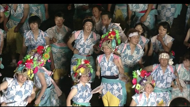 Haneto舞者在Nebuta节上跳舞视频素材
