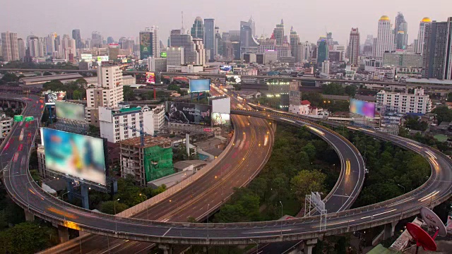 曼谷，从早到晚。间隔拍摄视频素材