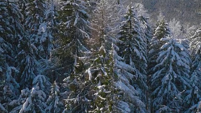4K天线:冬季山的美丽展示视频素材