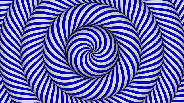 催眠背景与蓝色和白色的同心圆在运动视频下载