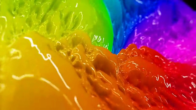 五颜六色的液体涂料视频素材