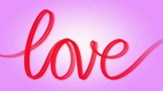 “爱”字写在粉红色的红色上视频下载