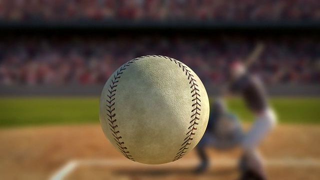 棒球击中视频素材