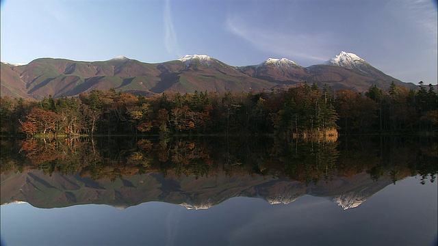 北海道知床的五个湖泊和山脉视频素材