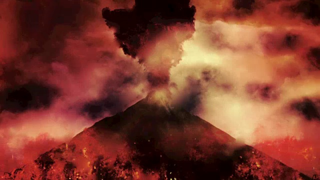 火山爆发与火焰视频素材