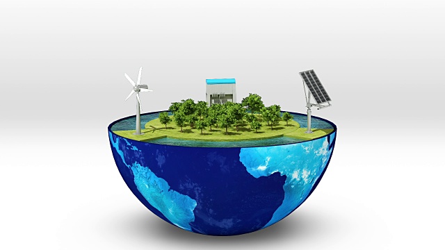 地球改变生态自然能源板，环保能源。视频下载