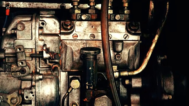古董柴油机。视频素材